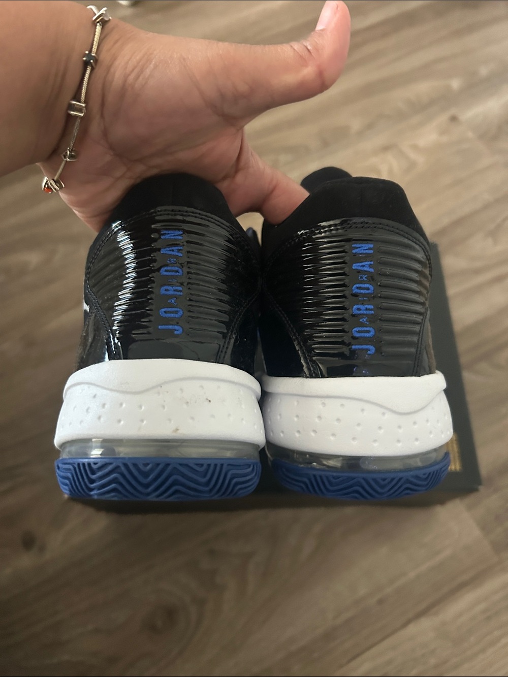Jordan Men’s Low-Top Sneakers - Black & Blue - Picture 5 of 8